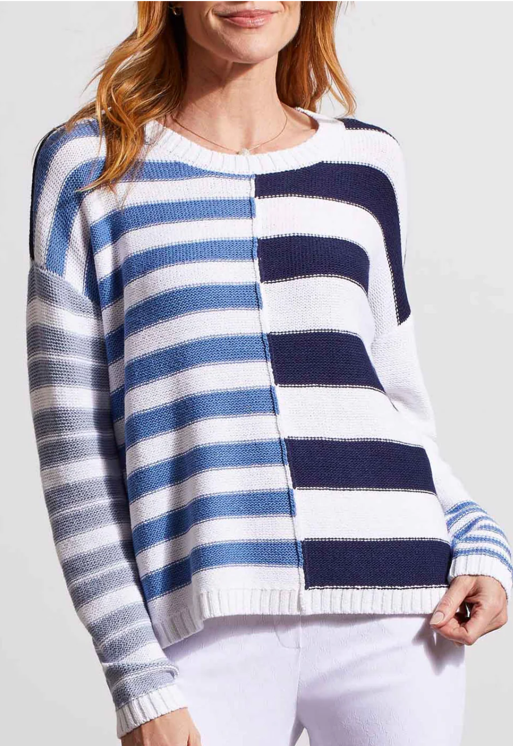 Tribal Long Sleeve Color Block Sweater
