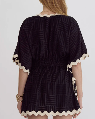 Entro Black Ric Rac Cover Up