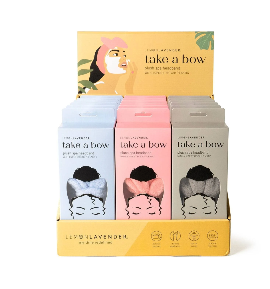Lemon Lavender Take A Bow Spa Headband