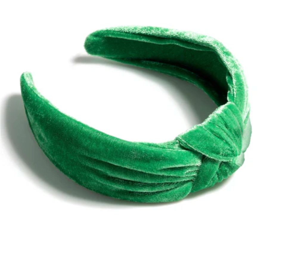 Shiraleah Green Velvet Knotted Headband