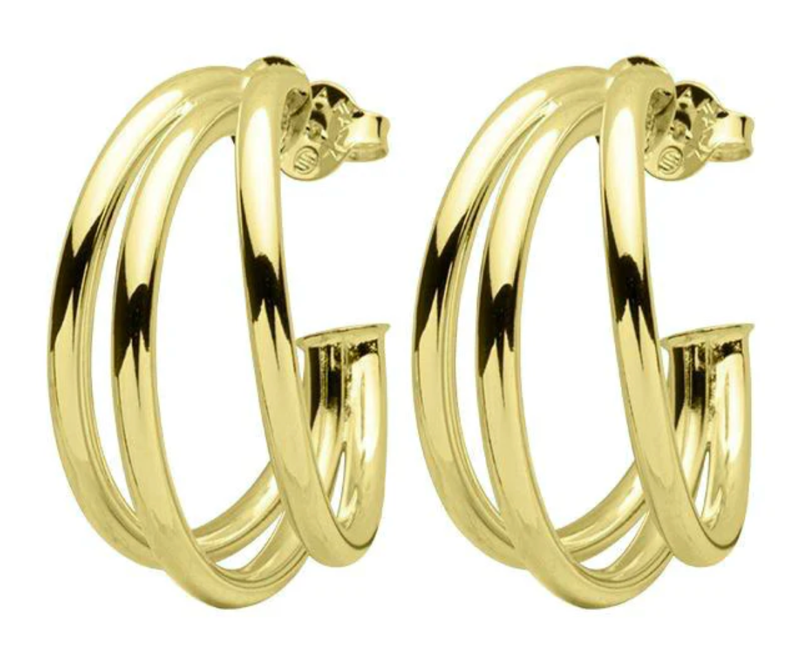Sheila Fajl Triple Claire Hoops