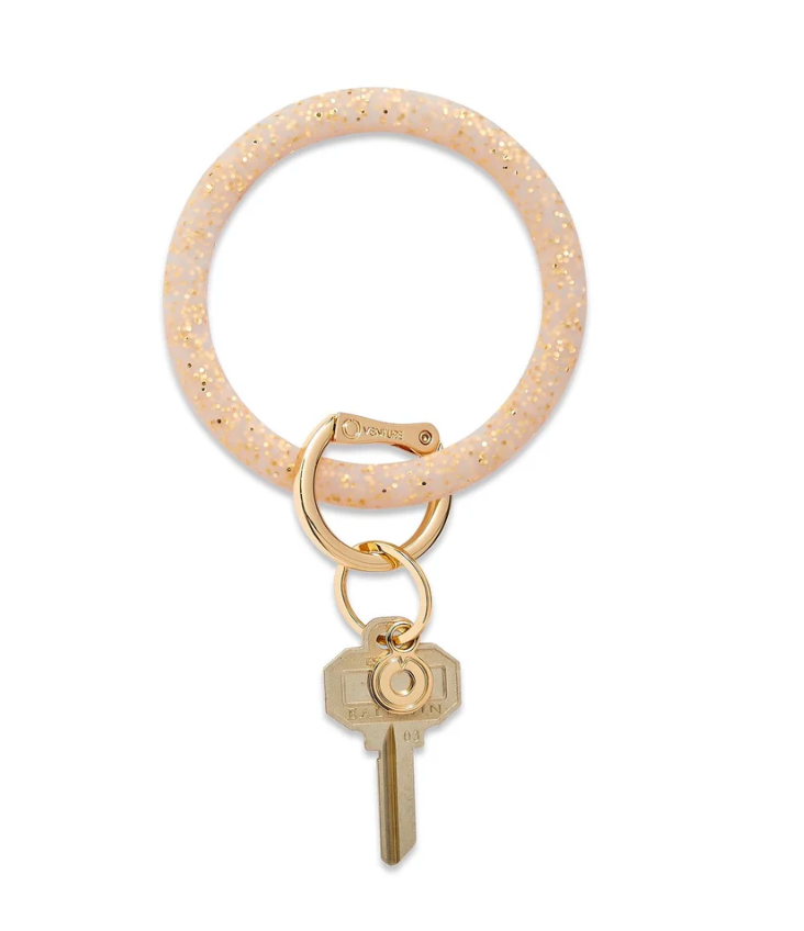 Oventure Gold Sparkle Silicone Key Ring