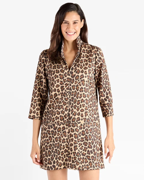 Jude Connally Callie Faux Leopard Suede Dress