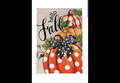 Patterned Pumpkins Burlap Large House Flag