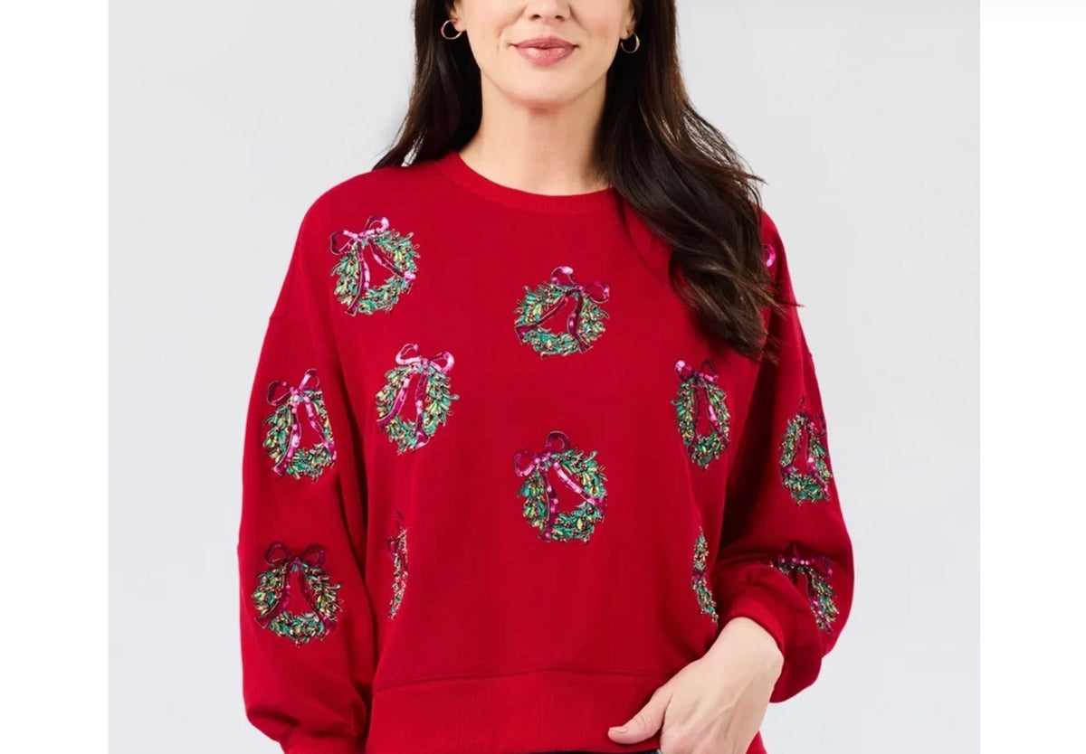 Mary Square Millie Berry Wreath Sweatshirt