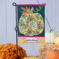 Pattern Jacobean Floral Pumpkin Garden Flag