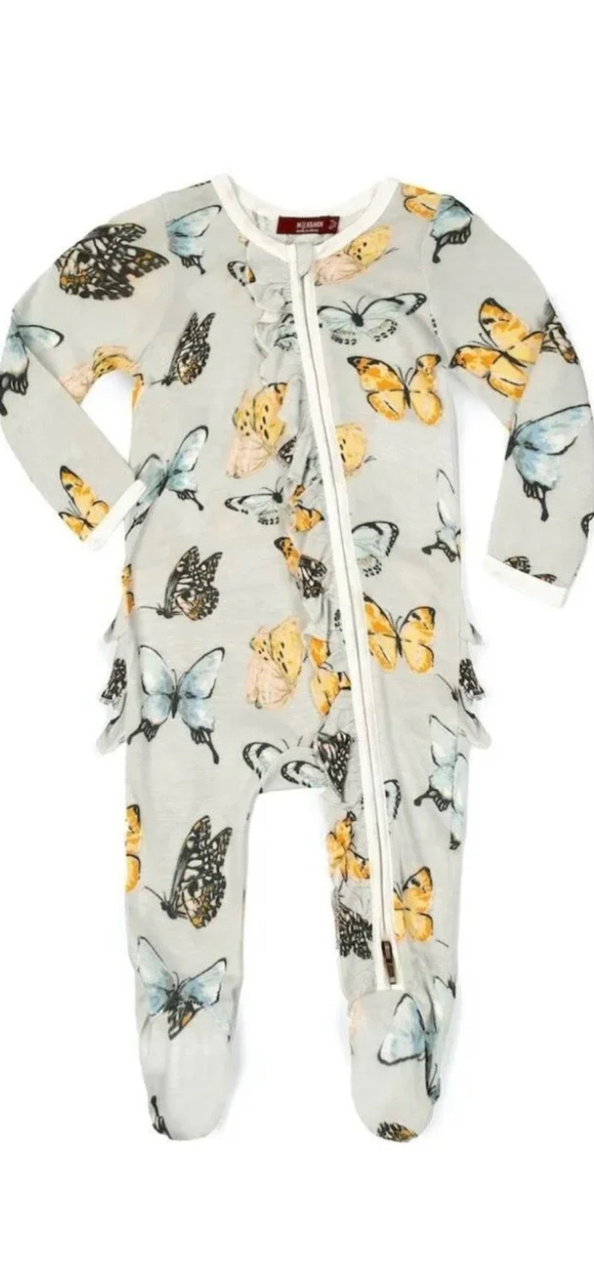 Milk barn Blue Butterfly Onesie