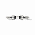 Julie Vos Cannes Demi Cuff Obsidian Black and Silver