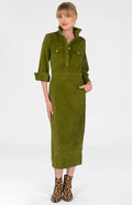 Gretchen Scott Green Dress with Buttons