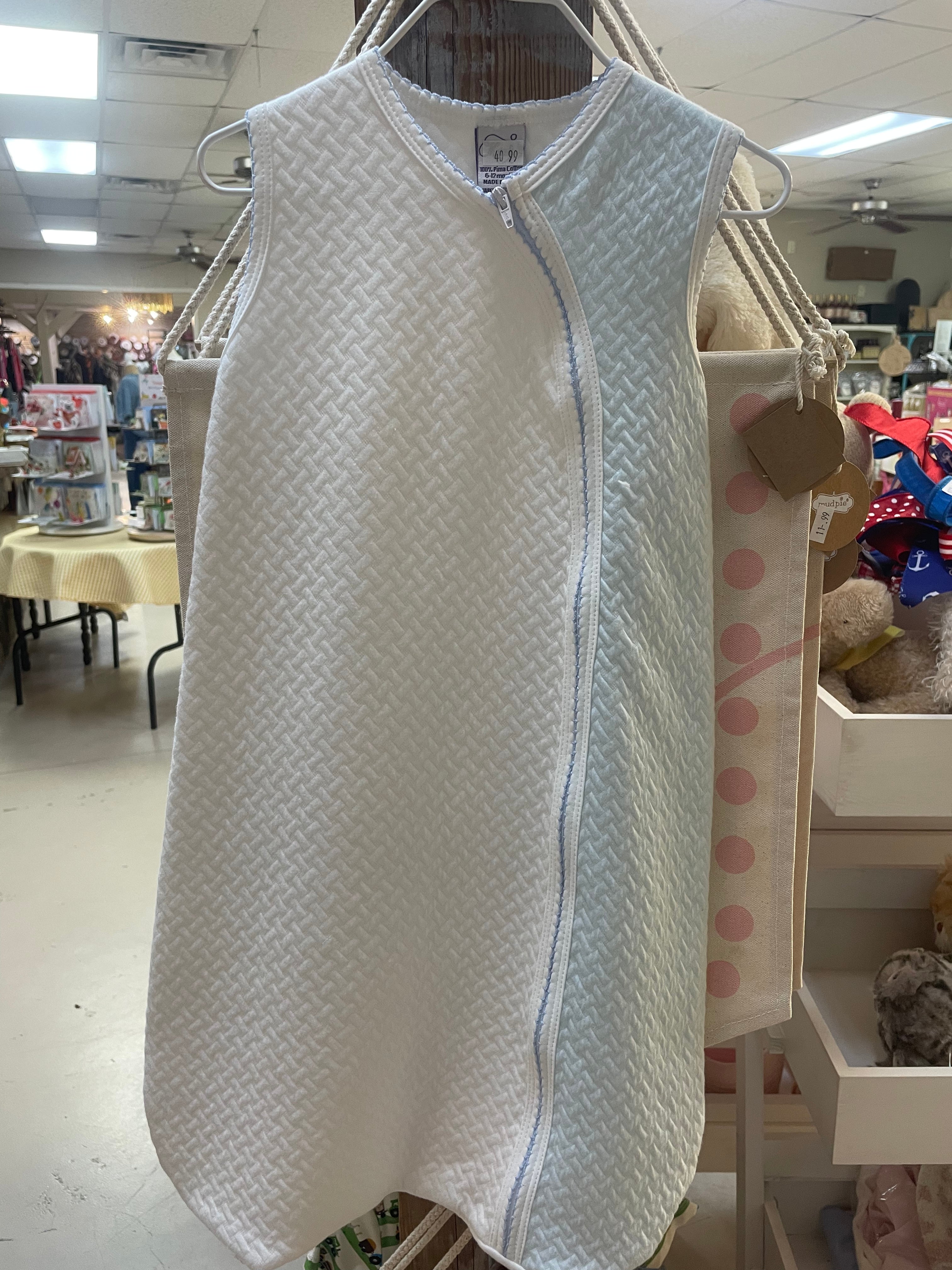 Marcela Blue and White Swaddle