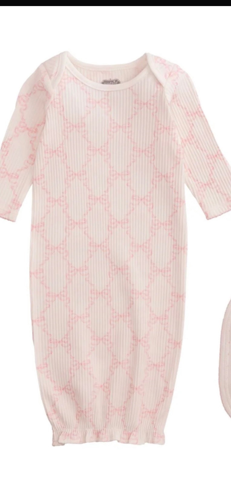 Mudpie Pink Bow Gown with Bib