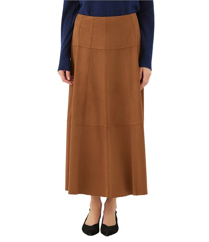 Karen Kane Guilded Forest Faux Suede Skirt
