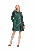 Jade Leopard Collar Fitted Coat