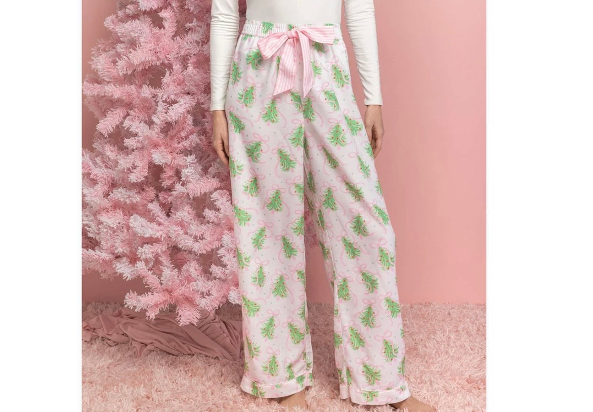 Mudpie Tree Bow Pajama Pants