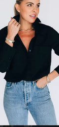 Hancock Black Button Down Bodysuit