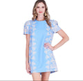 Jade Blue and Gold Dress