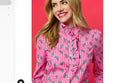 Shiraleah Pink Top with Red Berry Greenery