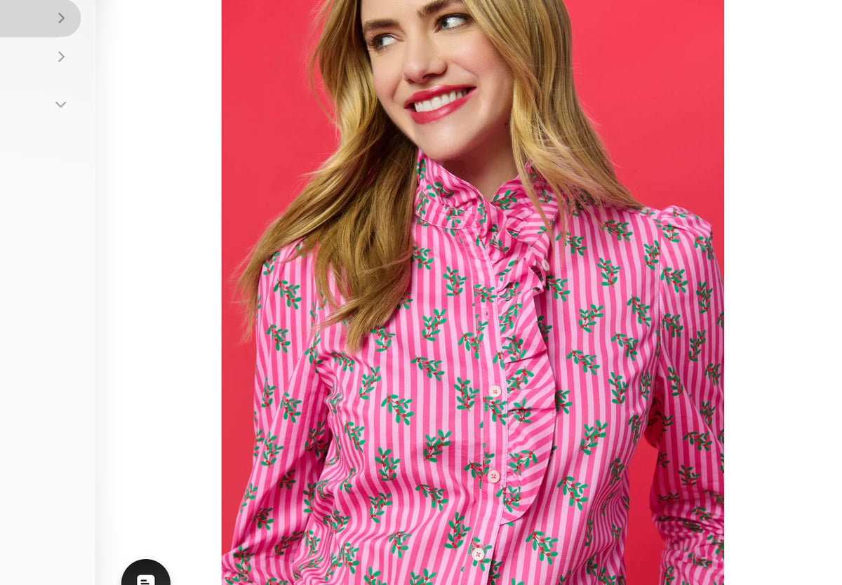 Shiraleah Pink Top with Red Berry Greenery