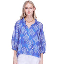 Joy & Joy Blue Damask Blouse