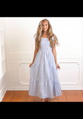Oak Lane Blue and White Striped Dress