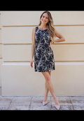 Esqualo Black Dress with White Floral