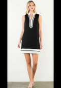 THML Black Dress with White Trim