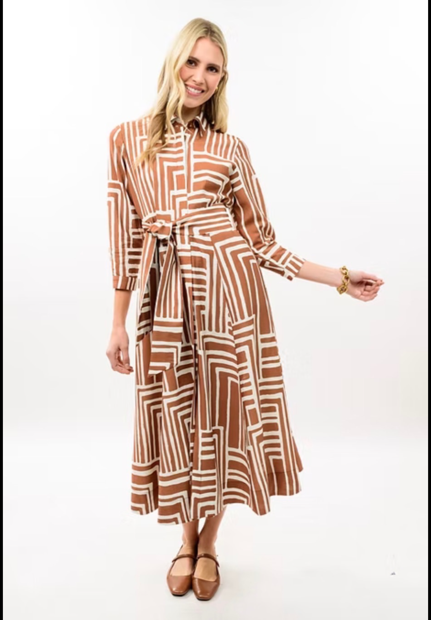 Ivy Jane Woodsy Graphic Midi Shirt Dress