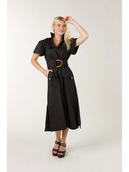 Holly Shae Black Dress with Belt