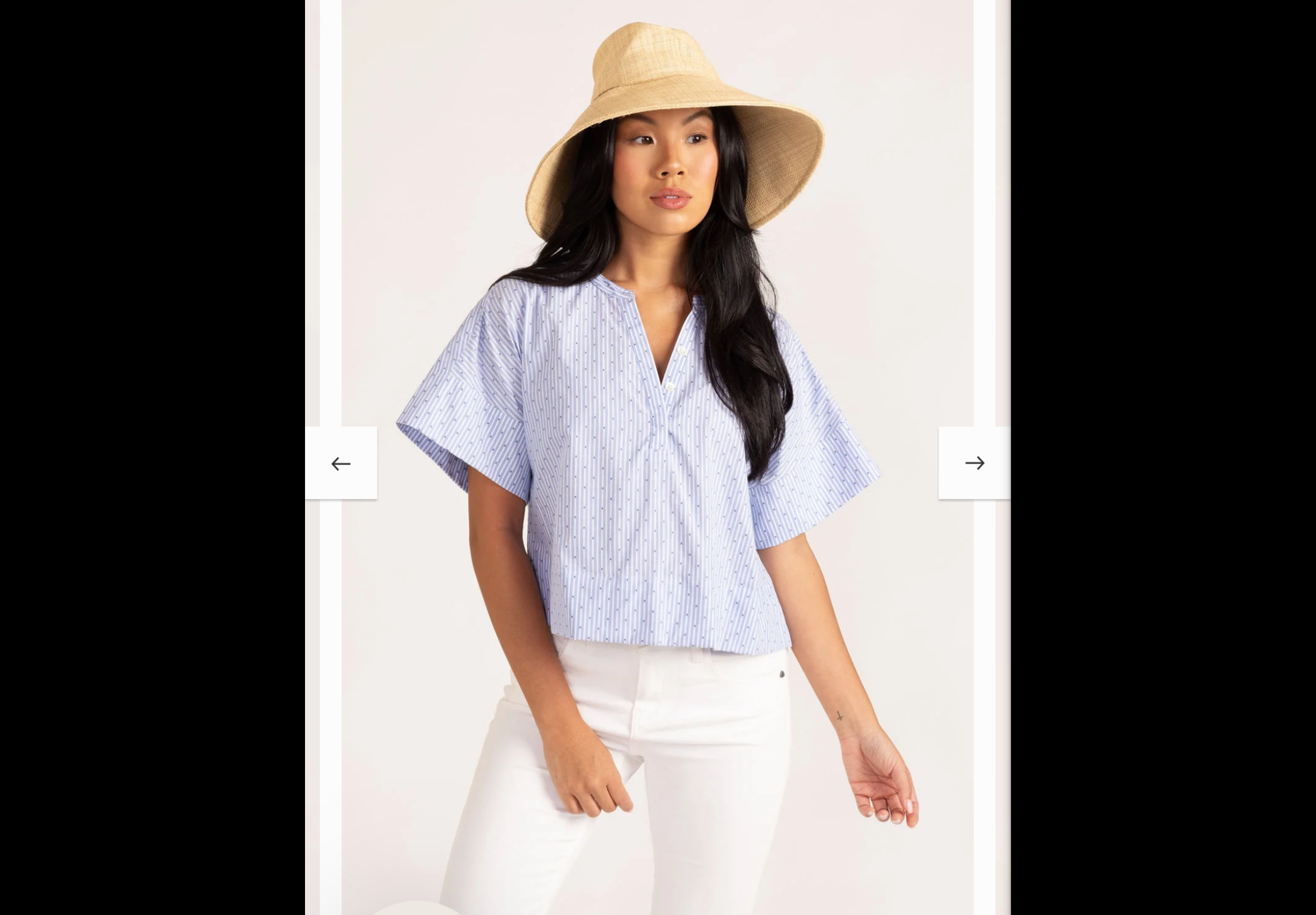 Thomas and Lourdes Light Blue Top