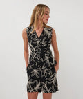 Esqualo Black Floral Sleeveless Top