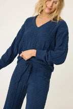 PJ Salvage Chenille Cable Knit Sweater