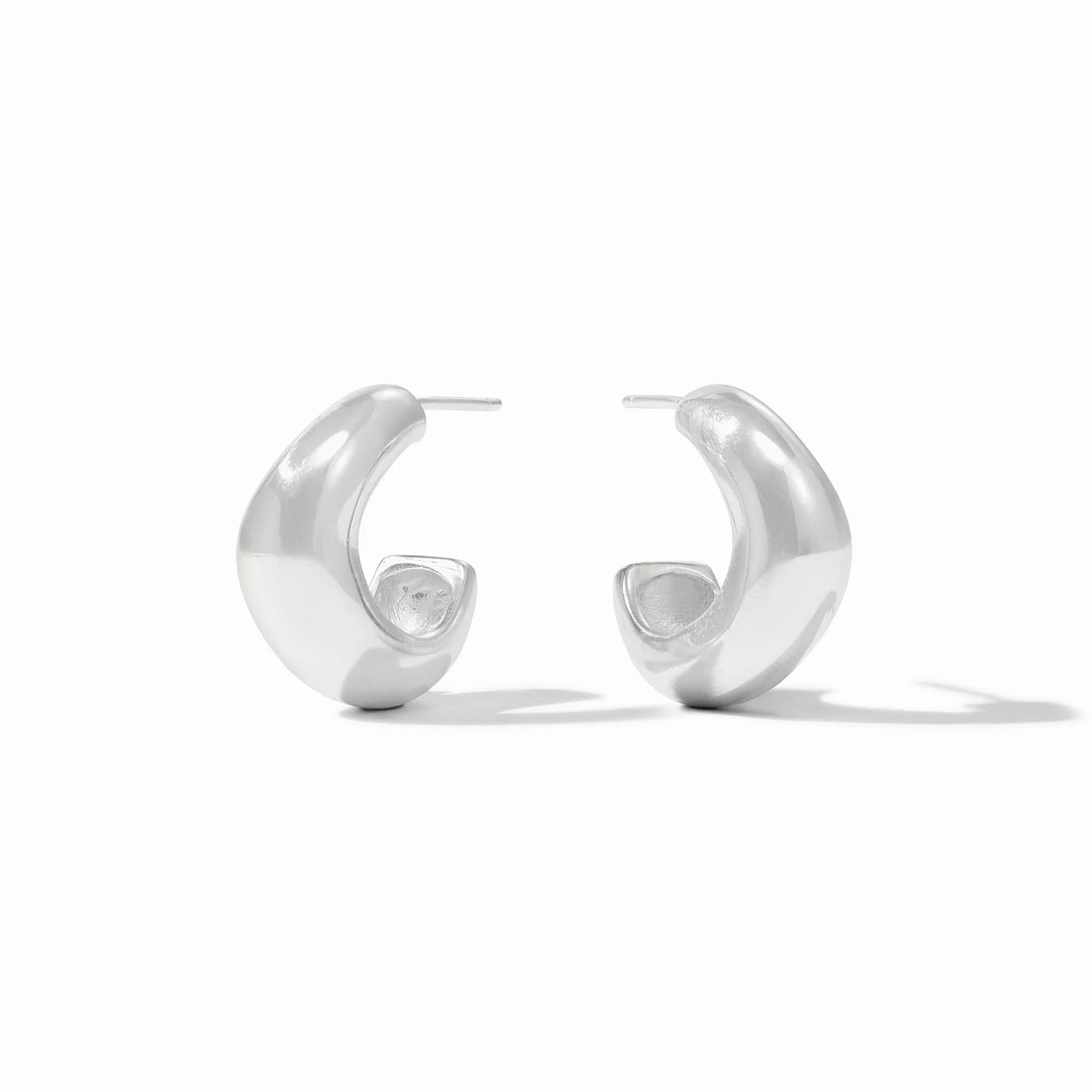 Julie Vos Wave Hoop Silver