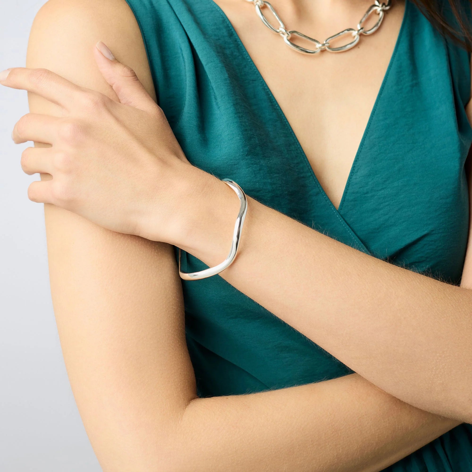 Julie Vos Silver Wave Bangle