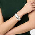 Julie Vos Catalina Statement Hinge Bangle Silver