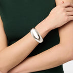 Julie Vos Catalina Statement Hinge Bangle Silver