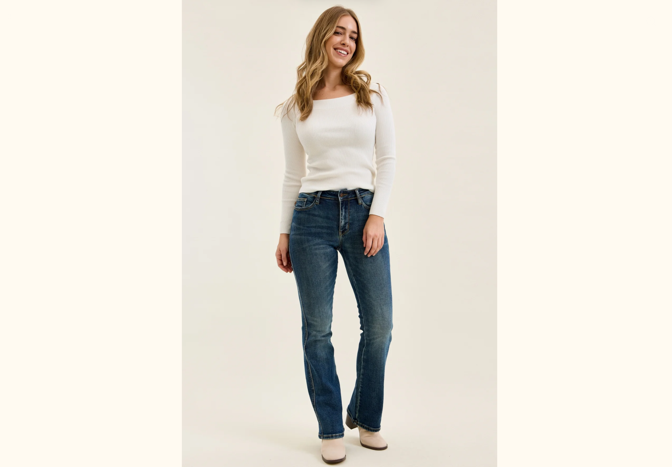 Judy Blue Bootcut High Waisted Dark Denim Jeans
