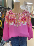 Jade Pink Floral Blouse