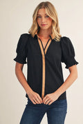 Jodifl Black and Brown Blouse