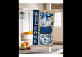 Evergreen Chinoiserie Welcome Pumpkins Burlap Large House Flag