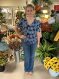 Joy& Joy Denim Petal Blouse