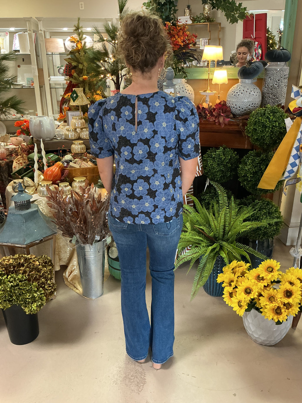 Joy& Joy Denim Petal Blouse