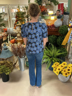 Joy& Joy Denim Petal Blouse