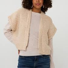 Esqualo Shrug Sweater (Oatmeal)