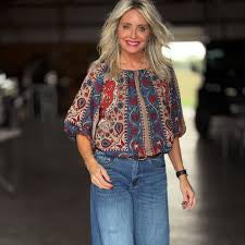 THML Flowy Pattern Top