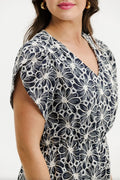 Azura Black and White Floral Dress