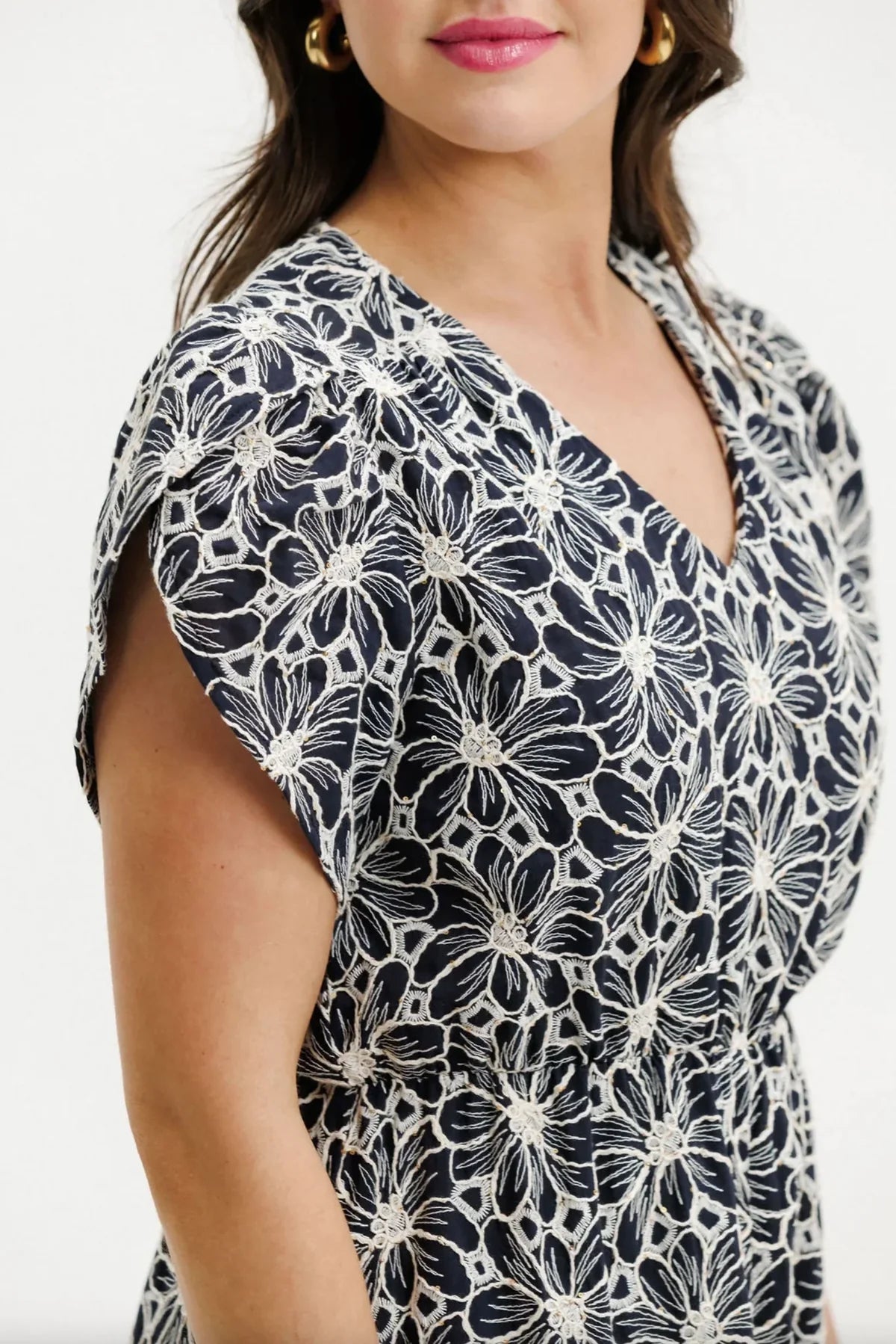 Azura Black and White Floral Dress