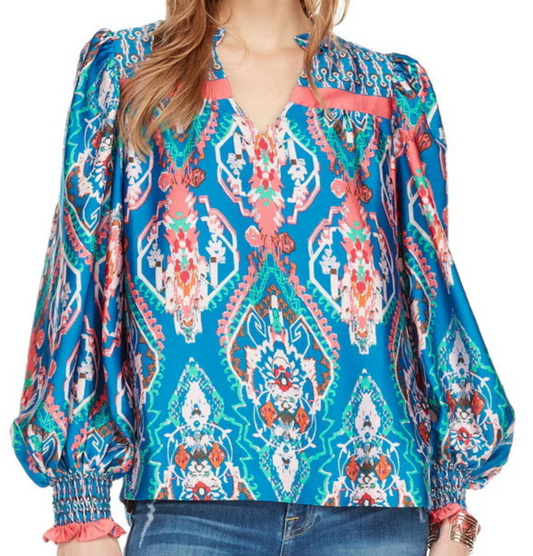 Joy Joy Tribal Border Top
