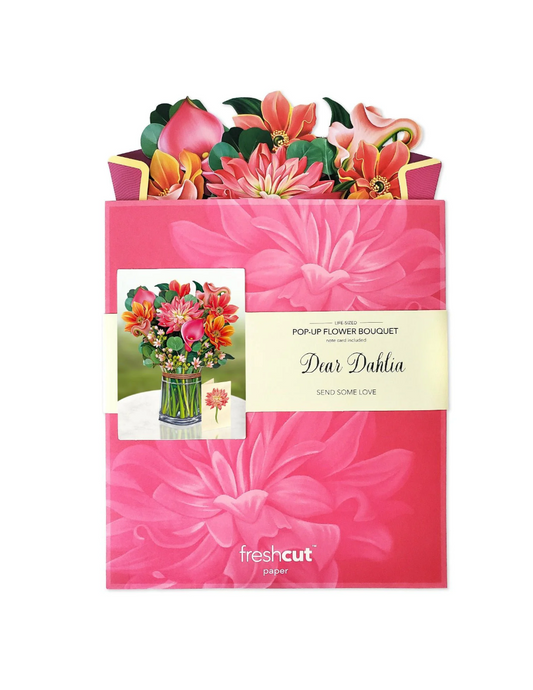 FreshCut Paper Pop Up Dear Dahalia Bouquet