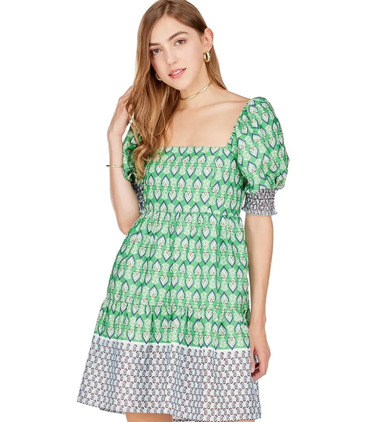 Joy Joy Puff Sleeved Bustier Dress