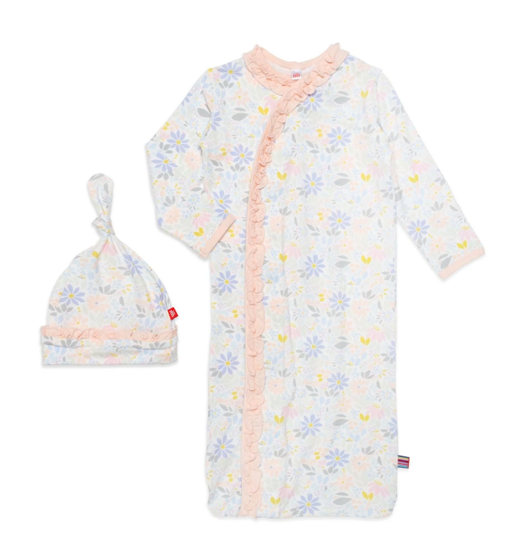 Magnetic Me Darby Cozy Sleeper Gown & Hat Set
